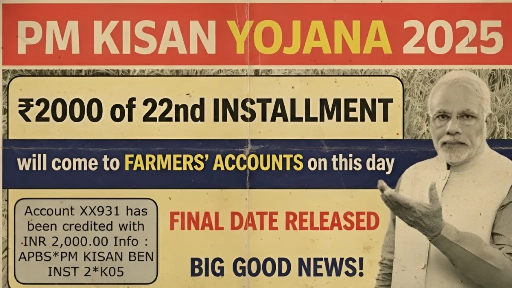 PM Kisan 22nd Installment Date 2026